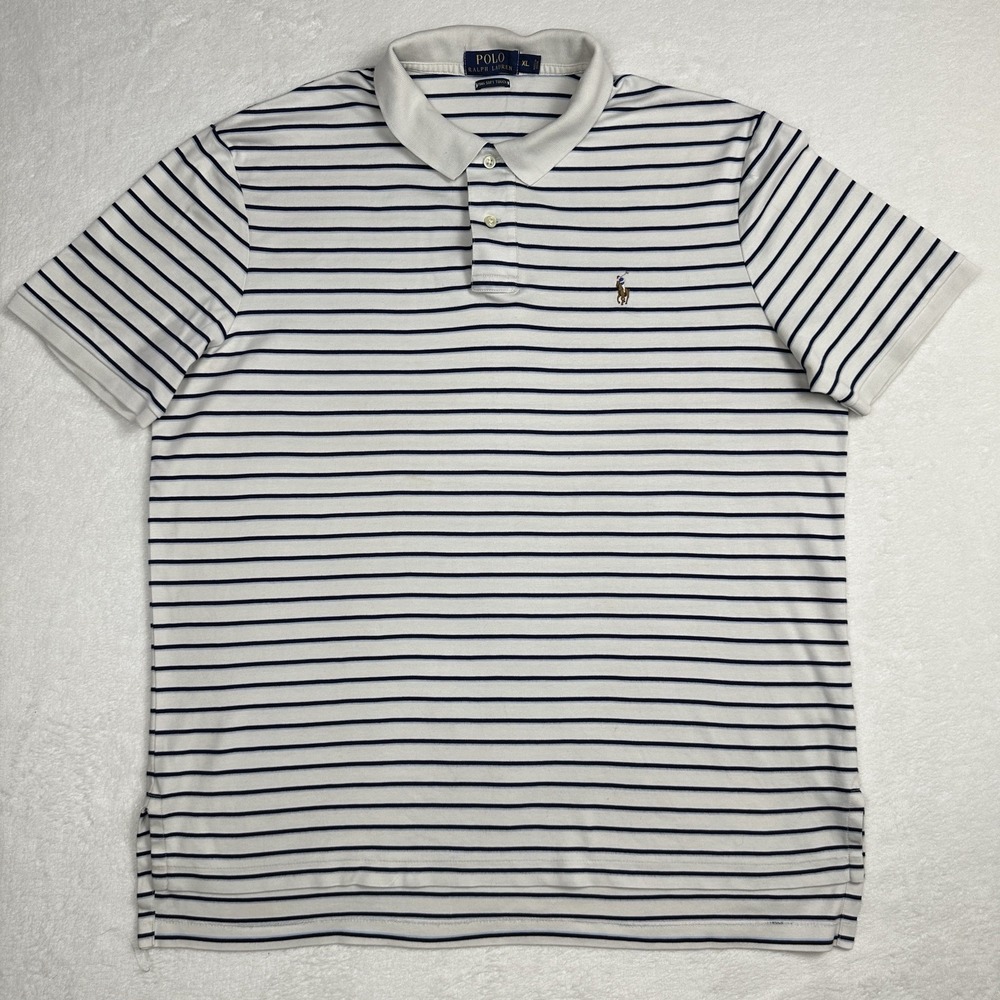 Polo Ralph Lauren Shirt Mens XL Pima Soft Touch Stripe Performance